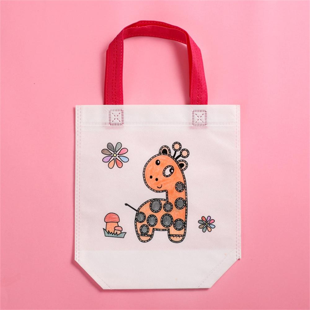 Τσάντα Γκράφιτι DIY με Μαρκαδόρο Ζωγραφικής Αποκριάτικη Τέχνη Ζώων Τσάντες Δώρων για Παιδιά Οικολογική Επαναχρησιμοποιήσιμη Μίνι Μη Υφασμένη Τσάντα Αγορών