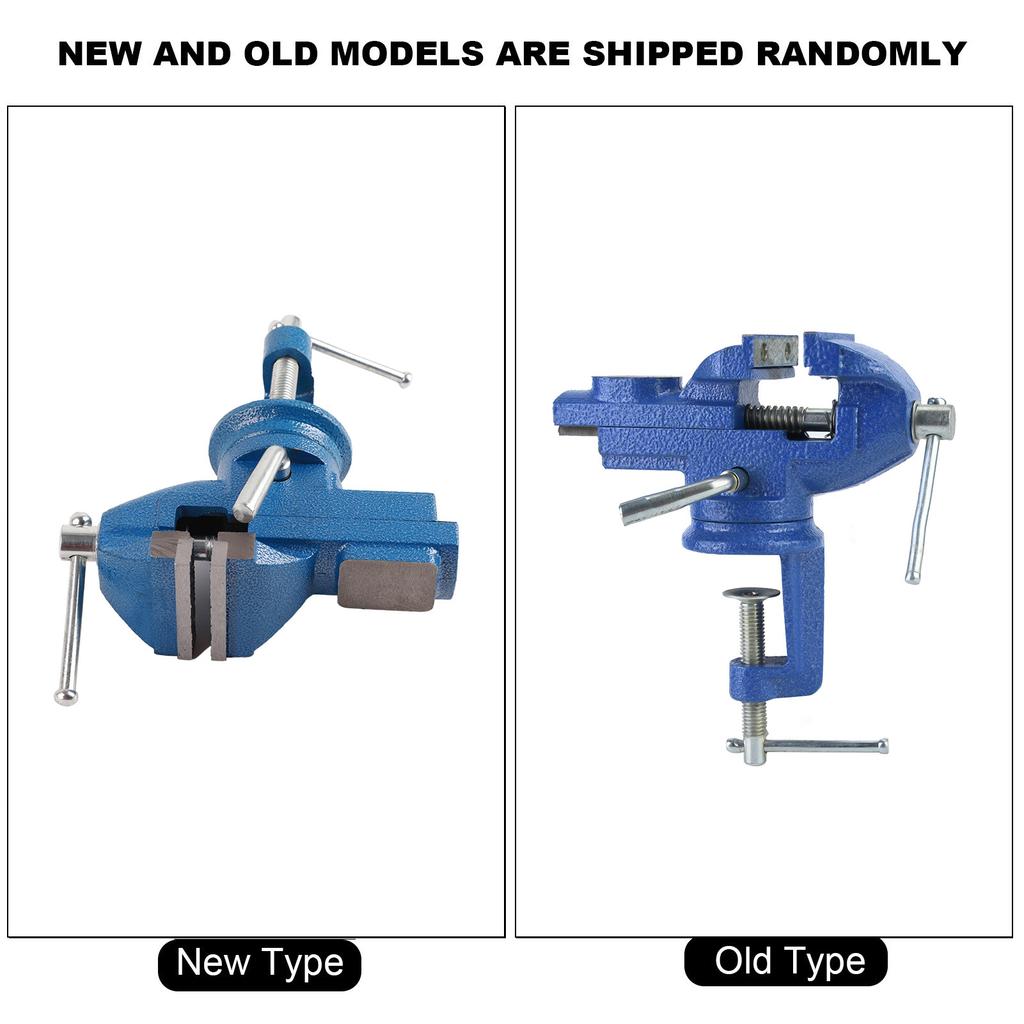 Clamp On  Bench Vise Swivel Table Clamp with Anvil for Jewelry Woodworking (60mm)