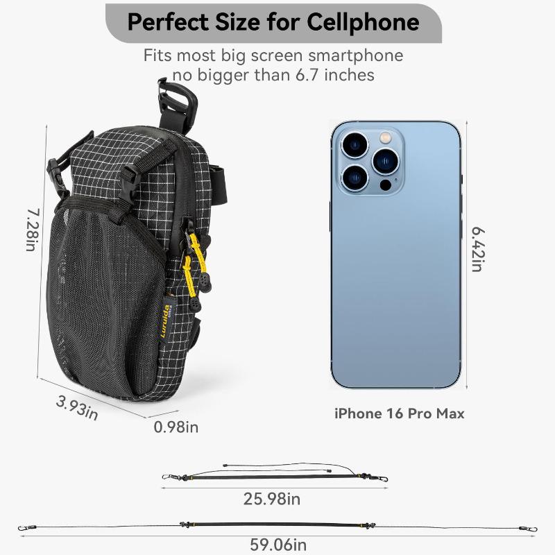 Water Bottle Holder Bag Phone Pocket And Quick-Adjust Strap Waterproof 420D Nylon For Cycling Hiking Camping Essentials