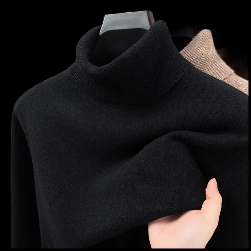 Yi Li Teng Herren 100% Reine Wolle Verdickter Rollkragenpullover YTMFQ9002