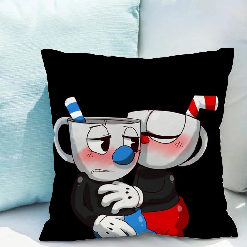 Cushion Covers 45x45 C-cuphead Ornamental Pillows for Living Room Pillowcase 40*40 Fall Decor Lounge Chairs Body Pillow Cover