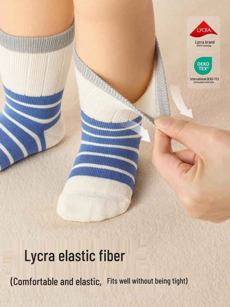 Nidoran Vinter 2025 Tykke Bomull Midt-legg Babysokker - Varm Frotte for Gutter