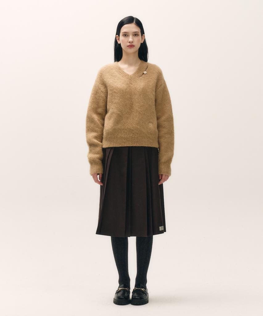 Seteo Two-Tone Mohair Blend Knit Heritage Brown