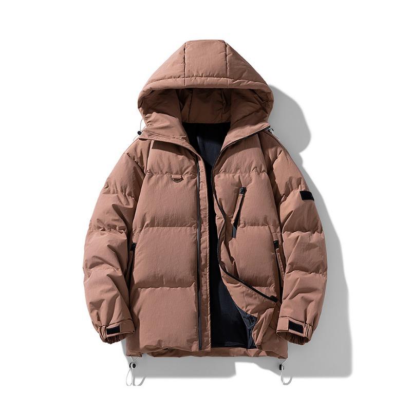 New Style Cotton Coat for Men In Autumn and Winter, New Style Plus Velvet, Thickening, Loose Hooded Warm Jacket, Couple's Cotton Coat To Keep Warm