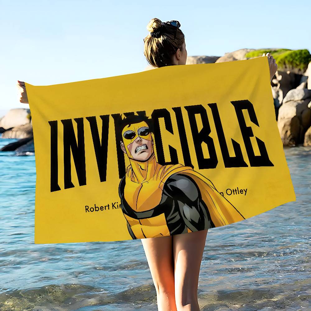 Animation I-Invincibles Mikrofaser Bedrucktes Strandtuch Bergsteigen Yoga Strand Schwimmen Laufen Saugfähiges Weiches Handtuch