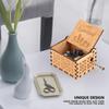 Hand Crank Carved Plywood Music Box Wooden Engraved Musical Toy Crafts Kid Gift Home Decor