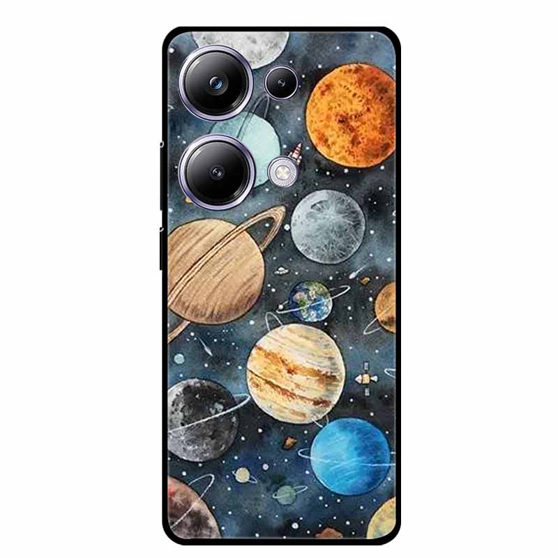 For Xiaomi Poco M6 Pro 4G Phone Case Cover Wolf Shockproof Black Silicone Soft Back Cover Cases For Poco M6 Pro Case M 6 M6Pro