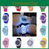 Stylish Unisex Quartz Watch With Transparent Dial Glow-in-the-dark And Water Resistance Geneva Silicone Sports Watch