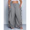 Womens High Waist Loose Drawstring Lantern Pants Casual Trousers