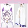 Capa Premium de Cosplay de Emilia de Rezero Transpirable Abrigo de Capa de Anime Japonés
