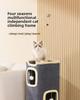 Creative 2/3-tiers Indoor Cat Castle House All-in-one with Holes Cat Bed Cylindrical with Hanging Fluffy Ball Large Cat Cave