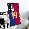 FootBall Number 7 10 19 Plating Phone Case For Samsung Galaxy S24 S25 FE S26 Edge S23 Ultra S22 S21 Plus S20 Anti-Fall Airabag C