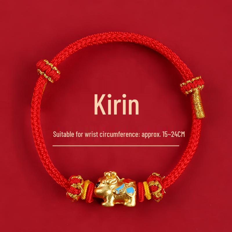 Rotes gewebtes Seilarmband für Männer & Frauen – Glücksbringer zum Jahr des Pferdes
