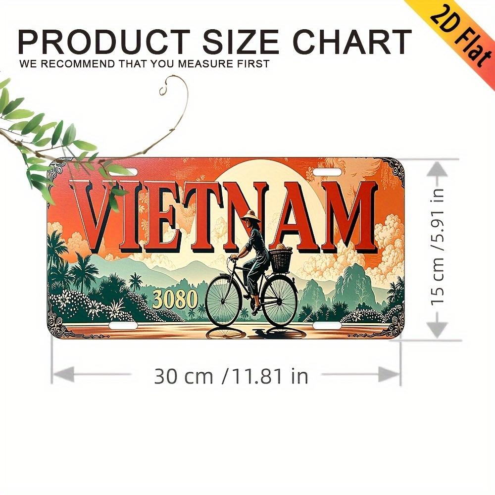 Stück Vintage Vietnamesisches Kennzeichenschild D Flacher Rahmen Dekoration Nur Vietnamkarte Vietnamesischer Text mit Englischer Übersetzung