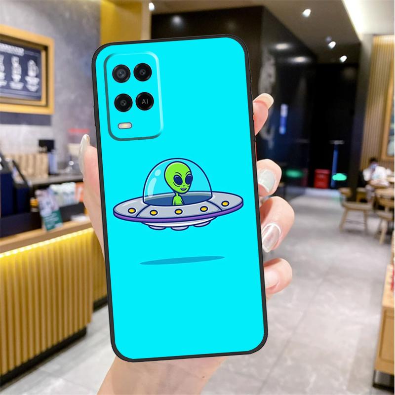Aesthetic Alien Case For Oppo A96 A76 A16 A17 A18 A60 A80 A40 A38 A58 A78 A98 A94 A74 A54 A15 A57 A77 A5 Pro