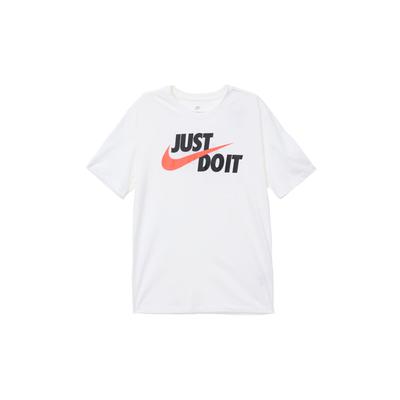 Letter Logo Print Casual Crew Neck Short Sleeve T-Shirt Men Tops White DO8907-100