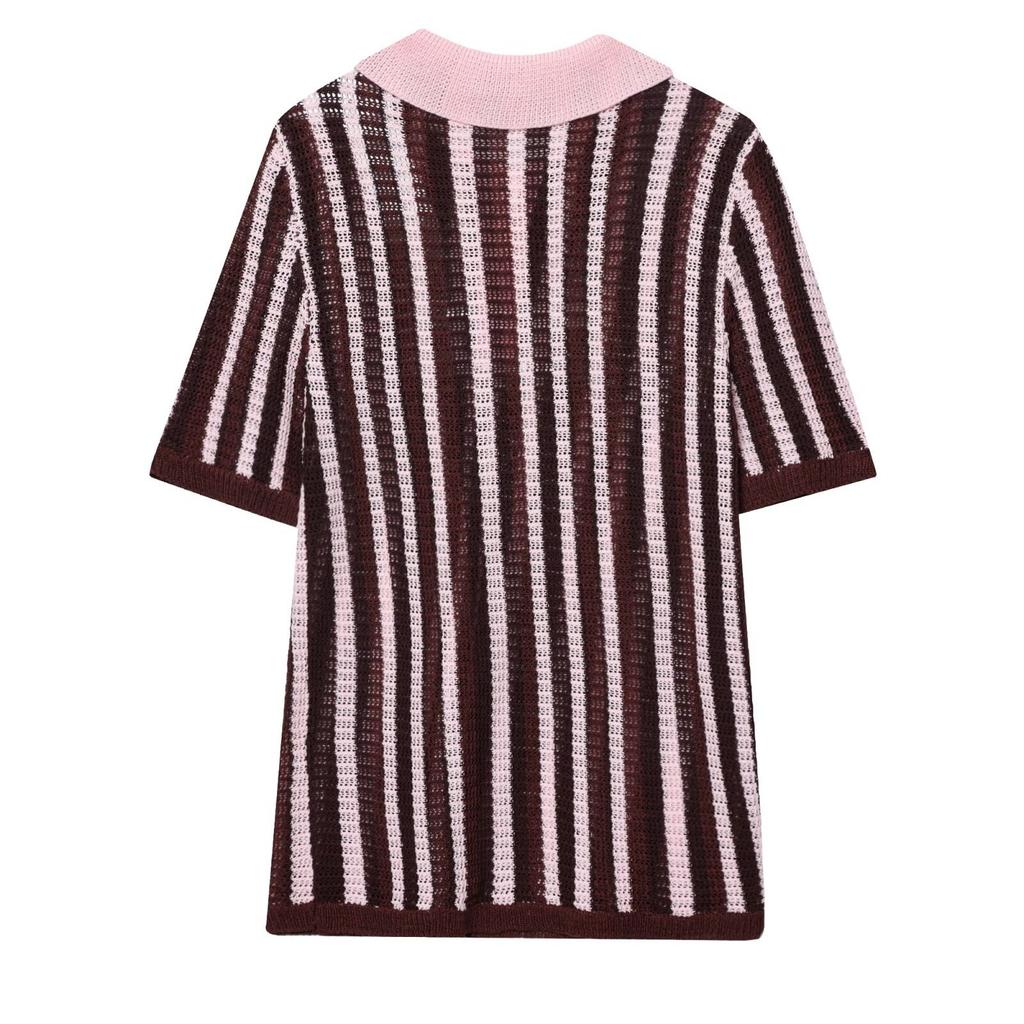 European and American French women's POLO shirt knitted sweater
