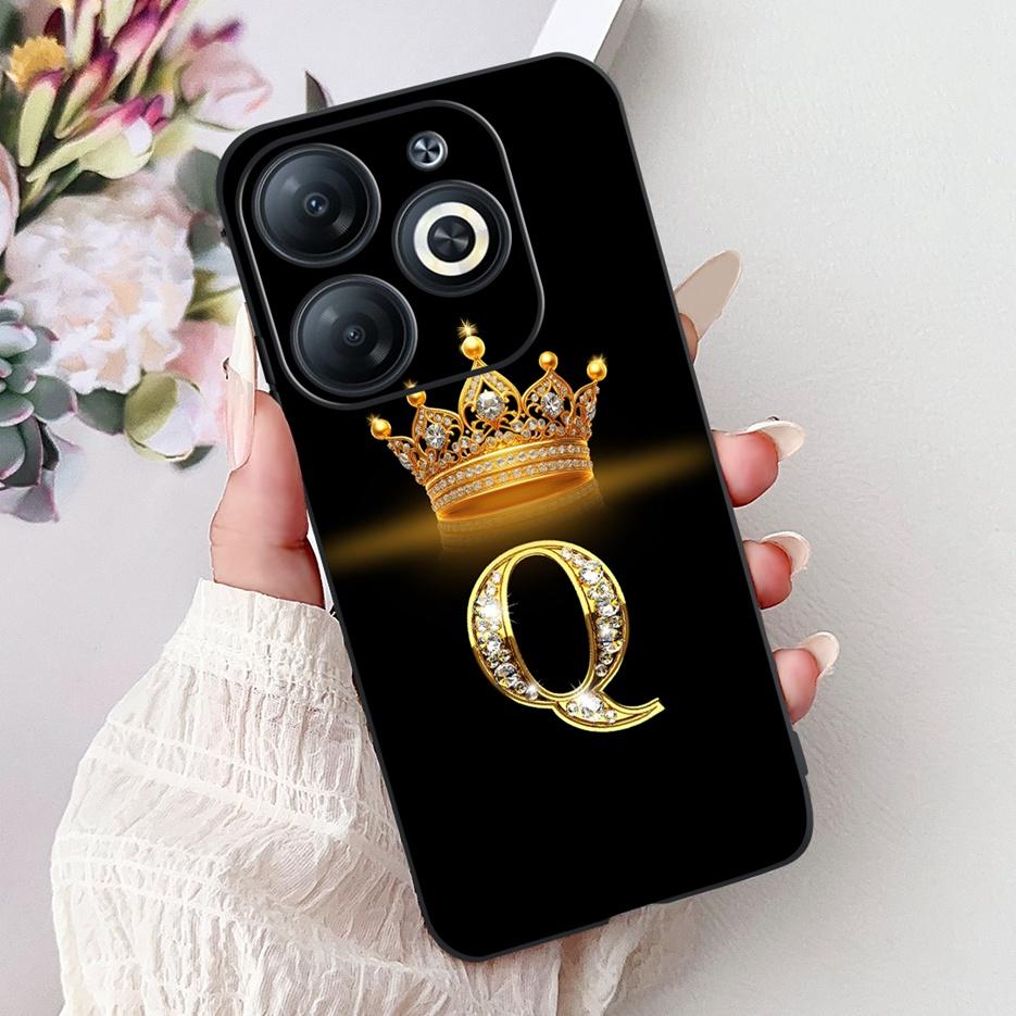 For Infinix Smart 8 Case X6525 Luxury Letters Cover Shockproof Soft TPU Phone Case For Infinix Smart 8 Pro Smart8 HD Shell Coque