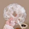 Women Tulip Flower Tassel Hair Ties Cute Temperament Lace Stretchy Hair Rope Ponytail Holders Sweet Hair Accessories