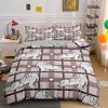 Cute Sleeping Cats Printed Bedding Set with Coreless,Soft and Comfortable Machine Washable Bedding 1 Duvet Cover+1/2 Pillowcase