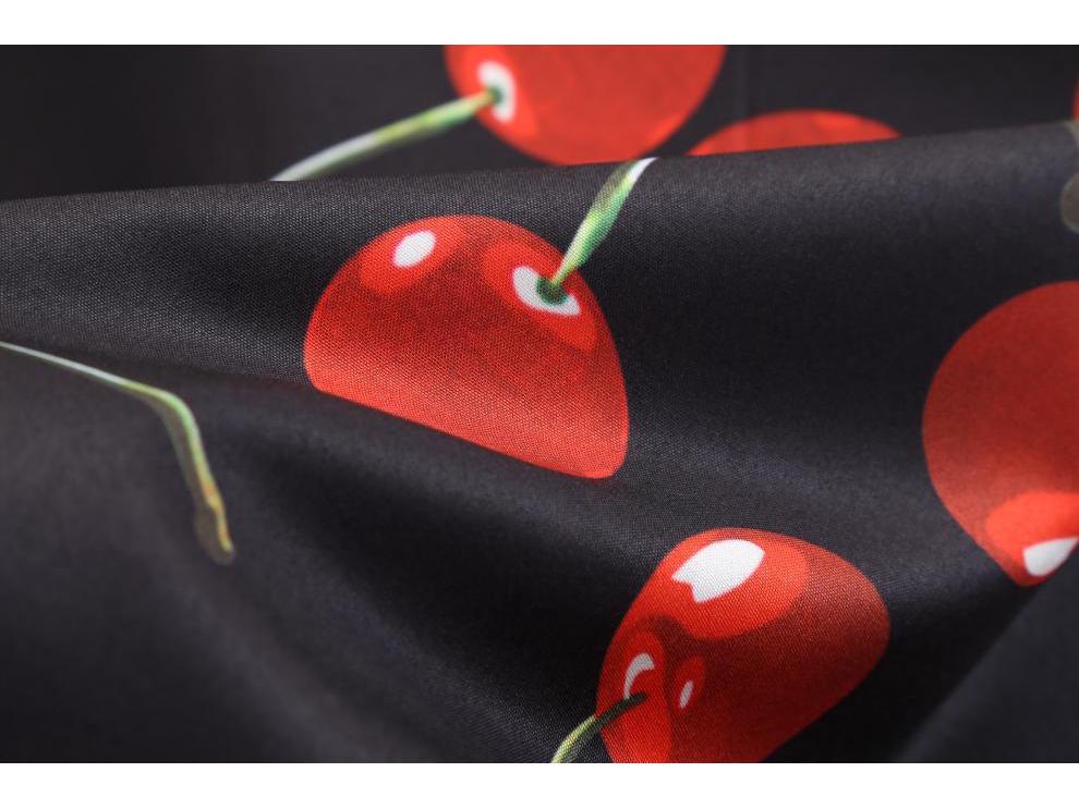 2019 Summer Retro Print Spaghetti Strap Dress with Big Swing Skirt