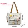 Preppy Style Student Crossbody Bag Large Capacity Y2K Anime Display Bag Cartoon Handbag  Women Use