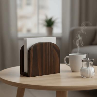 Non-slip Bottom Napkin Storage Racks Solid Wood Wood Paper Box  Commercial Use