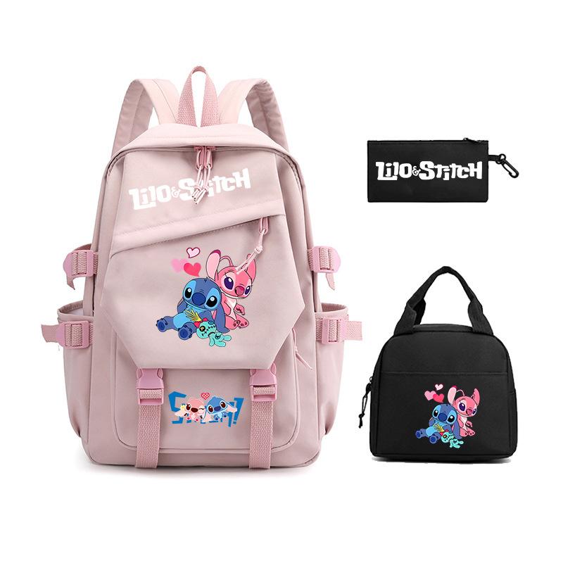 Peripheral Schoolbag Three-Piece Set, Primary And Secondary School Students Backpack, Children'S Lunch Bag, Pencil Bag