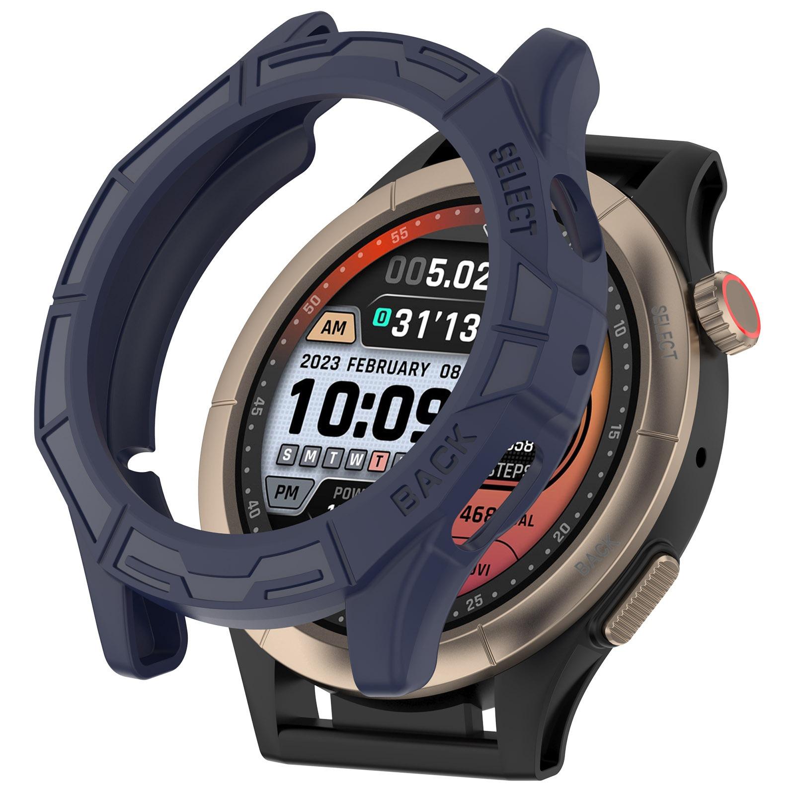 

Мягкий силиконовый чехол для Amazfit cheetah/Amazfit cheetah pro Смарт-часы Бампер Защитная пленка для экрана Аксессуары для смарт-часов Amazfit cheetah pro полуночно-синий