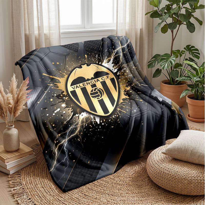 Valencia FC Soft Flannel Fleece Blanket Lightweight Cozy Warm Throw Blanket For Sofa Bed Home Decor
