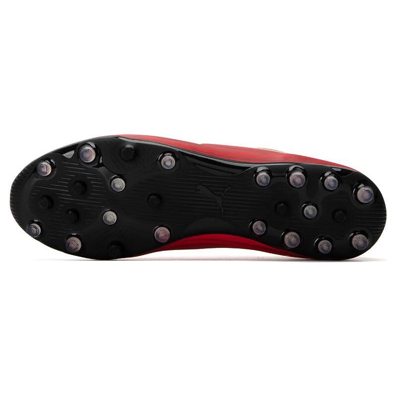 Puma Rapido 3 Round Toe Comfortable MG (Rubber Short Stud) Soccer Shoes Men Soccer Shoes Red Yellow 106573-08