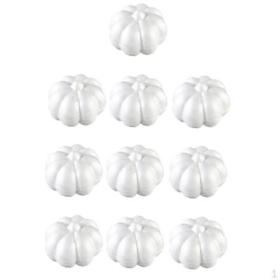 10 Pezzi 3,15 x 2,56'' Zucca di Halloween in Schiuma di Polistirene Liscia Bianca per arti e mestieri