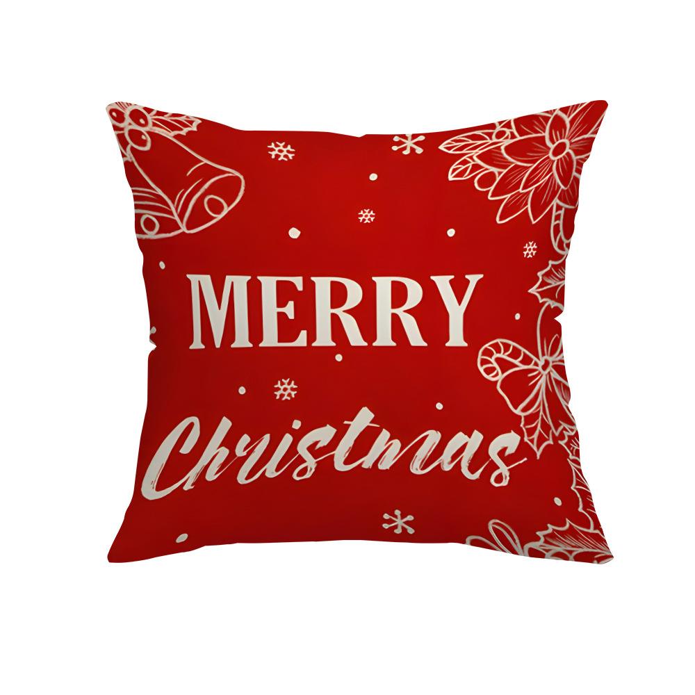 New Red Christmas Santa Claus Elk Home Decoration Pillow Cover