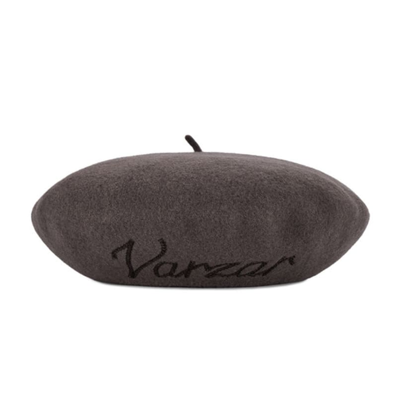 VARZAR Kursive Logo Wollmütze Kakao