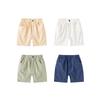 Boys' Shorts Cropped Pants Children's Summer Clothing Thin Children Bermuda Shorts Kids Mid Waist Pure Color Rubber Pants