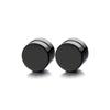 2 Pairs Punk Hip-Hop Stainless Steel Black Ear Clips Set, Fashionable Style, Suitable for Both Men And Women, Suitable for All Seasons