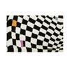 Checkered Doormat Anti Skid Black White Grid Cute Door Mat for Bathrooms Kitchens Living Rooms