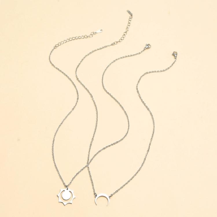 2 Pieces Matching Dainty Clavicle Chain for Women Teen Girl Couple Friendship