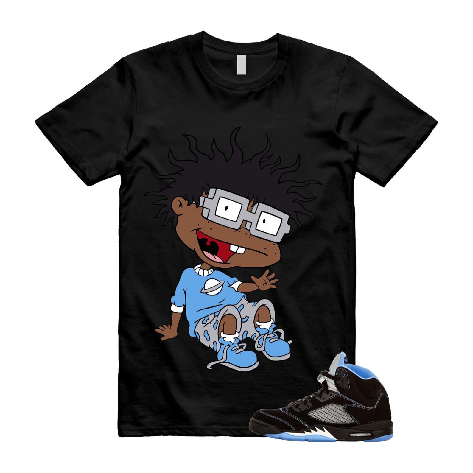 5 Black University Blue White 2026 T Shirt Match FINSTER M
