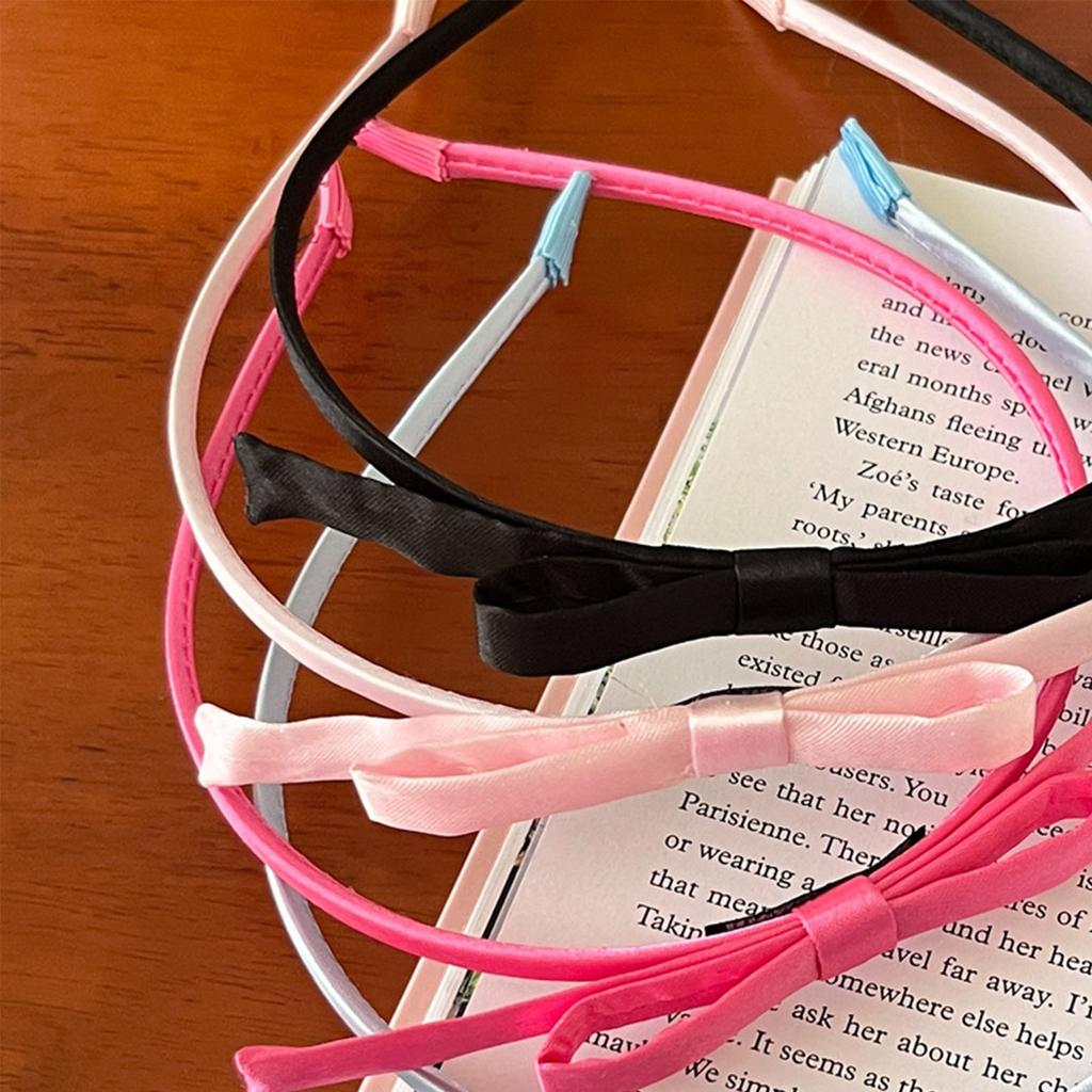 Sweet Ballet Ribbon Bowknot Headband Lazy Hairband for Women Girls Princess Girl Hair Hoop Elegant Hair Styling Tool