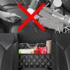 1pc Faux Leather Car Seat Back Organizer - Lightweight Storage Bag for Toys, Drinks, Books & Mobile Phone - Sleek Console Side Accessory