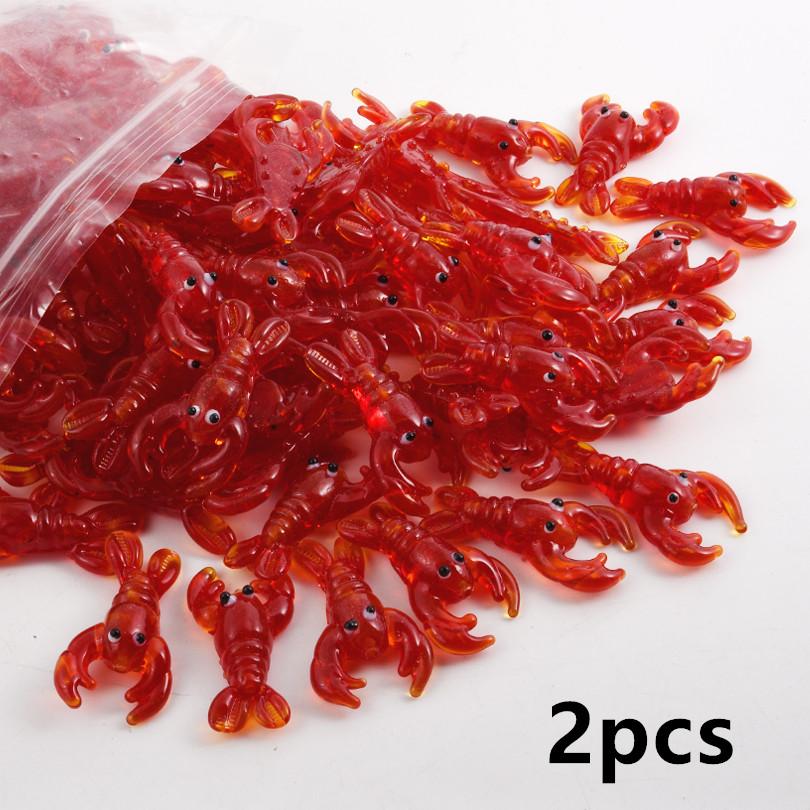 2/5pcs Red Crab/Lobster Charms For Jewelry Making Supplies Ocean Animal Pendants Glass/Enamel DIY Earrings Keychain Beach Charm