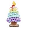 Christmas Ornament Handmade Mini Tree Star Tree Top 7 Layers Wooden Base Xmas Tree