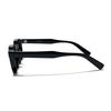Korean Black Thick Cellulose UV Unisex [EPTIS] Sunglasses, Style, Rim, Frame, Protection, Non-Prescription, (Black)