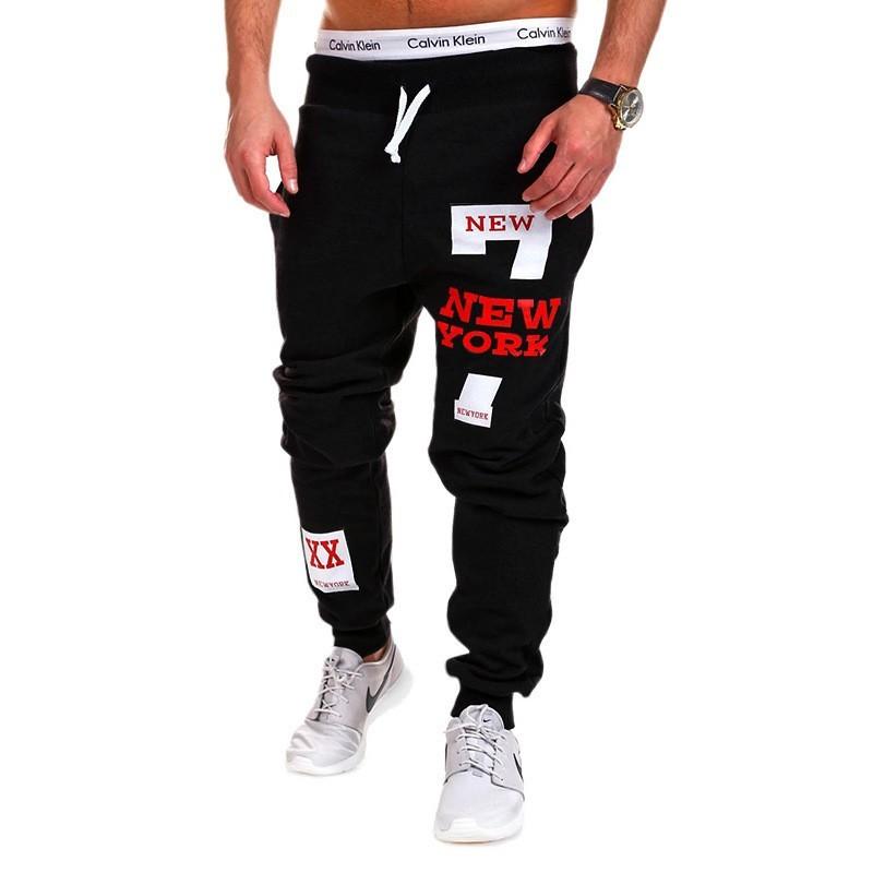 Casual Pants Men Cotton Blend With 7 Digit Print For Summer Youth Comfort