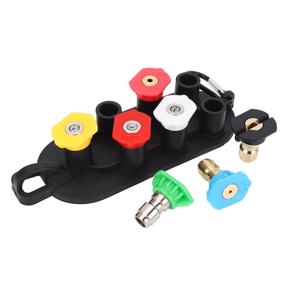 7PCS Pressure Washer Nozzle Tip Set 4000PSI 1/4 Inch Quick Connector Pressure Washing Tips with
