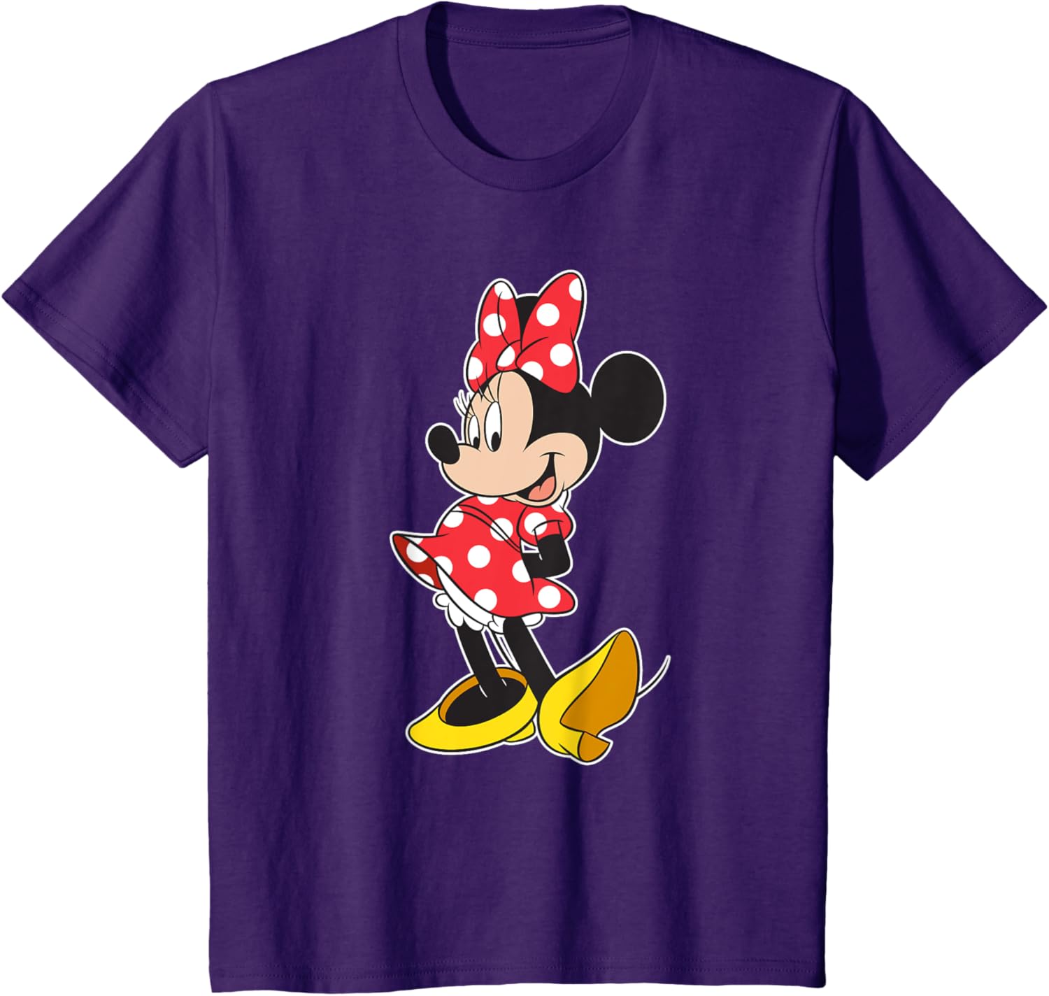 New Disney Minnie Mouse Classic Pose Fashion Casual T-Shirt S-4XL Four Seasons XL
