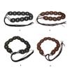 Bohemian Oval Disc Waist Belt PU Leather Selftied Belt Adjustable Waist Strap For Women Girl Daily Outfit Stage Wear