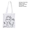 DIY Coloring Canvas Bag Cute Animal Plant Space Designs Kids Tote Reusable Shopping Tote for Children School Outing Picnic