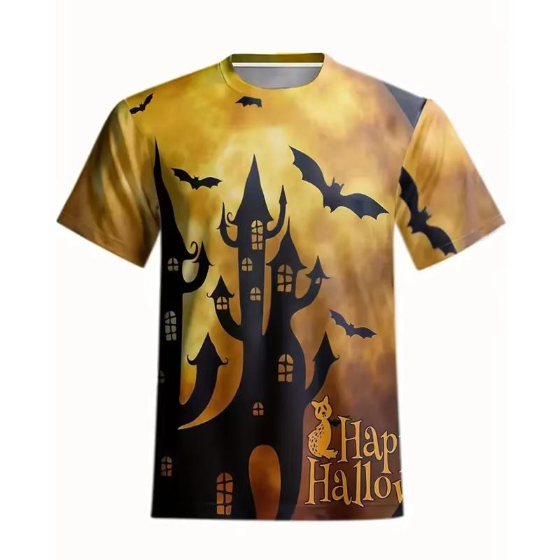 Children's Halloween 3D Printed T-shirt Fashionable Girls Boys Short Sleeve T-Shirt Halloween Gift for Child 2-10Y Party T Shirt
